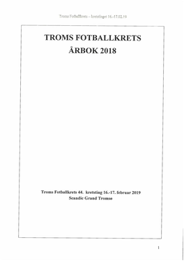 Troms Fotballkrets Årbok 2018