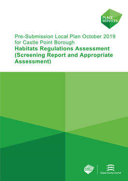 Habitats Regulations Assessment (Screening Report and Appropriate Assessment)