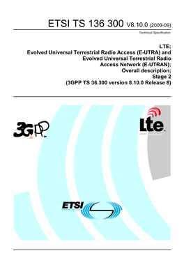 TS 136 300 V8.10.0 (2009-09) Technical Specification