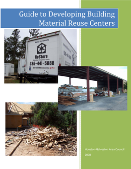 Guide to Developing Building Material Reuse Centers Introduction