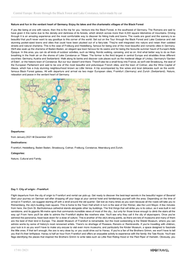 Route Through the Black Forest and Lake Constance, Tailormade By