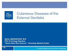 Cutaneous Diseases of the External Genitalia