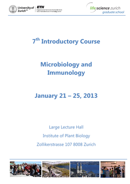 7Th Introductory Course Microbiology and Immunology January 21 – 25