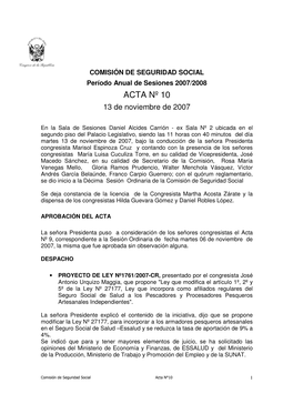 ACTA Nº 10 13 De Noviembre De 2007