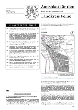 Amtsblatt Für Den Landkreis Peine, Nr