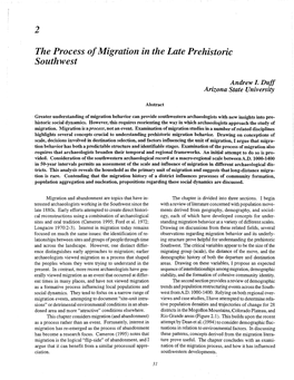 The Process of Migration in the Late Prehistoric Southwest