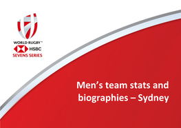 Men's Team Stats and Biographies – Sydney
