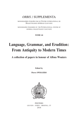 Aristarchus, Greek Dialects, and Homer