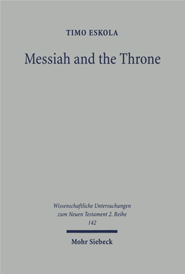 Messiah and the Throne. Jewish Merkabah Mysticism and Early