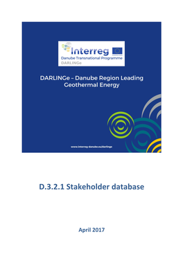 D.3.2.1 Stakeholder Database