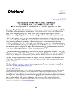 Diehard Lawn Garden Draft Release 5.3.19 for Bob Boyle 6.18.19.Docx