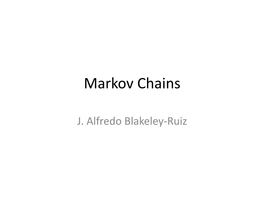 Markov Chains