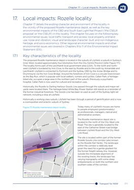 17. Local Impacts: Rozelle Locality