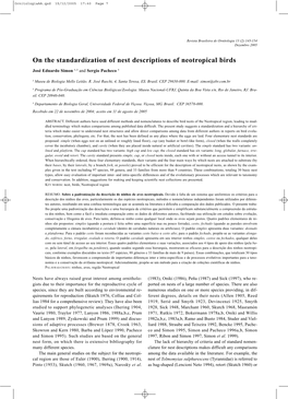 On the Standardization of Nest Descriptions of Neotropical Birds