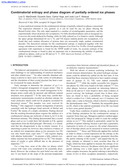 Combinatorial Entropy and Phase Diagram of Partially Ordered Ice Phases Luis G