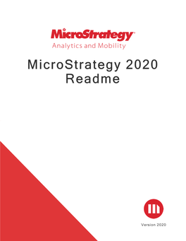 Microstrategy Readme CONTENTS