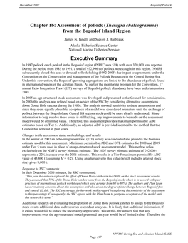 An Age-Structured Assessment of Bogoslof Pollock