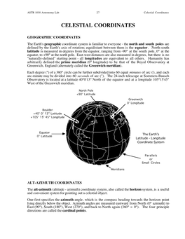 Celestial Coordinates