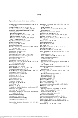 Page Numbers in Italic Refer to Figures Or Tables. Acadian