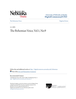 The Bohemian Voice, Vol.1, No.9