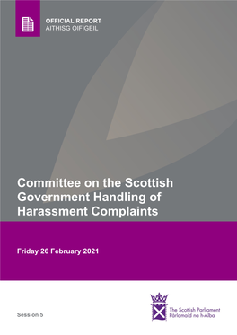 Official Report, Committee on Scottish of the Extraordinary Things About It