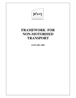 Framework for Non-Motorised Transport