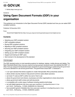 Using Open Document Formats (ODF) in Your Organisation - GOV.UK GOV.UK