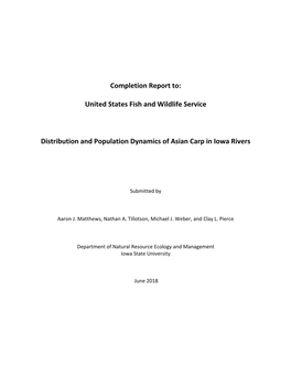 United States Fish and Wildlife Service Distribution and Population