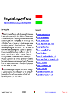 Hungarian Language Course