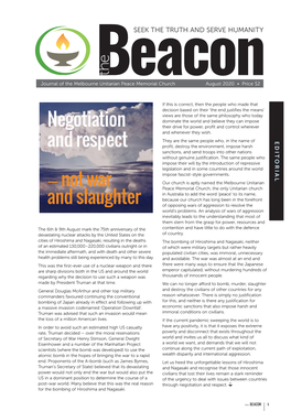 To Open This Issue of the Beacon As a PDF File