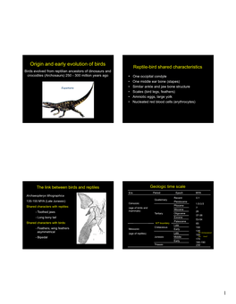 1 Origin and Early Evolution of Birds