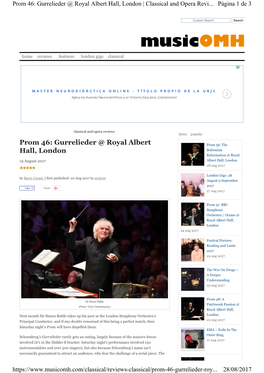 Prom 46: Gurrelieder @ Royal Albert Hall, London | Classical and Opera Revi