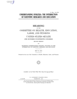 Understanding Dyslexia: the Intersection of Scientific Research and Education