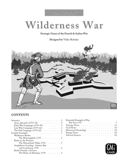 Wilderness War Playbook