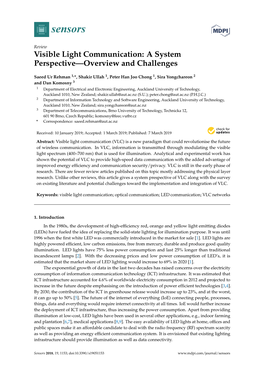 Visible Light Communication: a System Perspective—Overview and Challenges