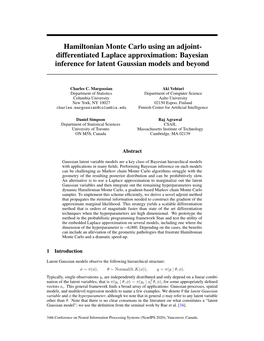Hamiltonian Monte Carlo Using an Adjoint- Differentiated Laplace Approximation: Bayesian Inference for Latent Gaussian Models and Beyond