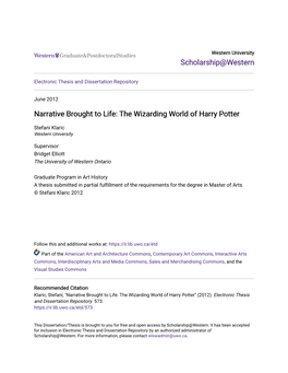 Narrative Brought to Life: the Wizarding World of Harry Potter