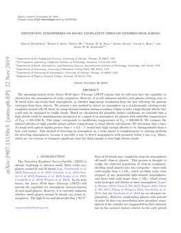 Identifying Atmospheres on Rocky Exoplanets Through Inferred High Albedo