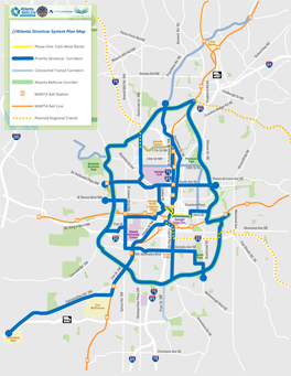 Atlanta Streetcar System Plan Map Paces Ferry Rd NW