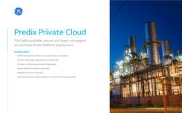 Predix Private Cloud the Highly Available, Secure, and Hyper-Convergent On-Premises Predix Platform Deployment