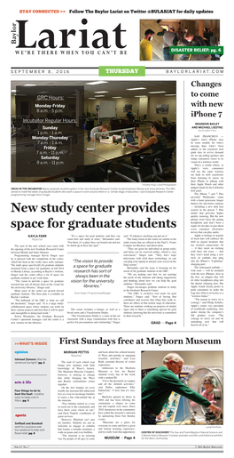 New Study Center Provides Space for Graduate Students