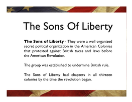 The Sons of Liberty