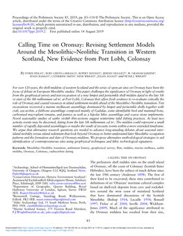 Revising Settlement Models Around the Mesolithic-Neolithic Transition