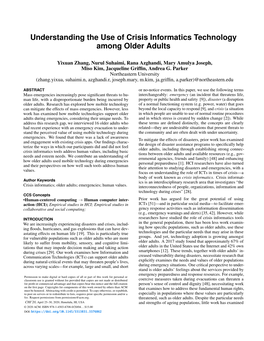 Understanding the Use of Crisis Informatics Technology Among Older Adults