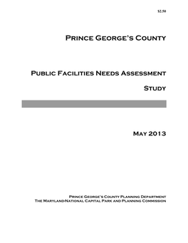 2013 Prince George's County Public Facilities Needs Assessment Study