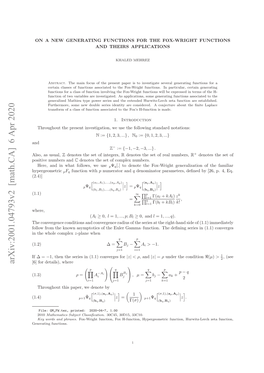 Arxiv:2001.04793V2 [Math.CA]