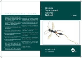 Società Veneziana Di Scienze Naturali Lavori Vol. 42