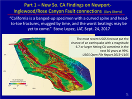 Inglewood/Rose Canyon Fault Connections (Gary Oberts)