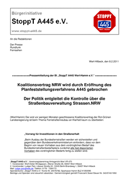 110208 PI NRW Landesregierung Bricht Eigenen