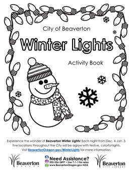 Beaverton Winter Lights Activity Book